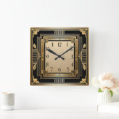 Horloge Carrée Art Déco (Maison)