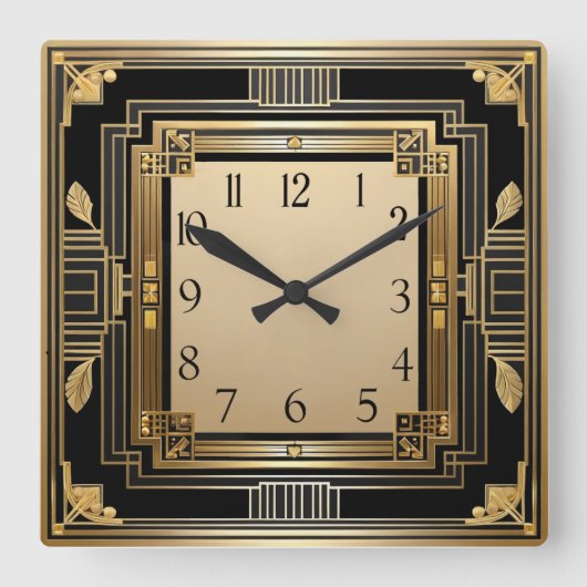 Horloge Carrée Art Déco (Recto)