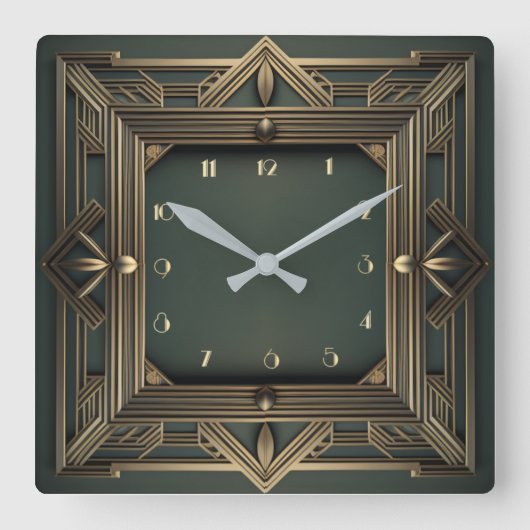 Horloge Carrée Art déco (Recto)