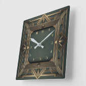 Horloge Carrée Art déco (Angle)