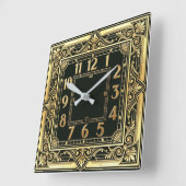 Horloge Carrée Art Déco (Angle)