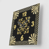 Horloge Carrée Art déco (Angle)