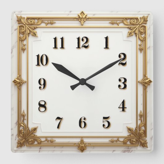 Horloge Carrée Art Deco (Recto)