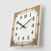 Horloge Carrée Art Deco (Angle)