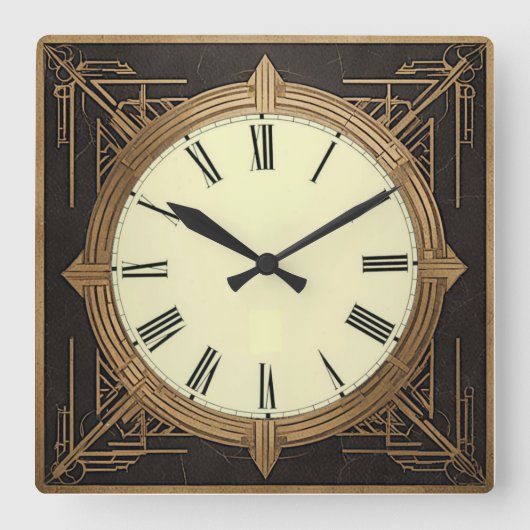 Horloge Carrée Art déco (Recto)