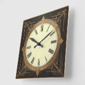 Horloge Carrée Art déco (Angle)