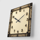 Horloge Carrée Art Déco (Angle)