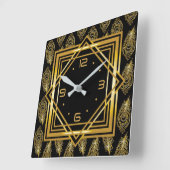 Horloge Carrée Art déco (Angle)