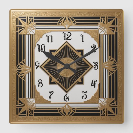 Horloge Carrée Art déco (Recto)