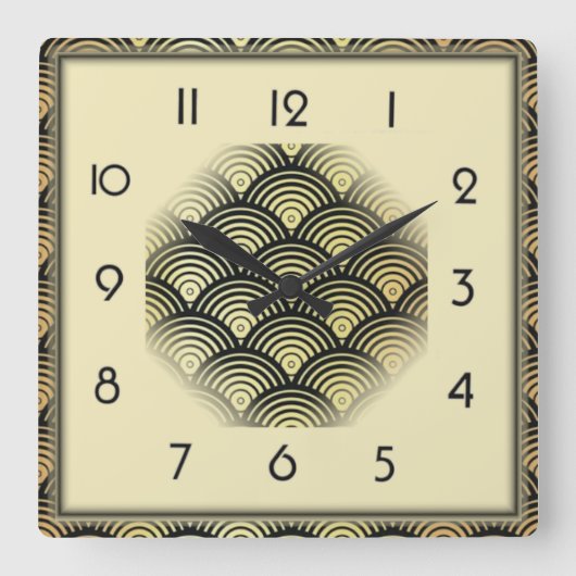 Horloge Carrée Art déco (Recto)