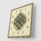 Horloge Carrée Art déco (Angle)