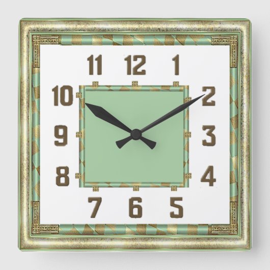 Horloge Carrée Art Déco (Recto)