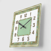 Horloge Carrée Art Déco (Angle)