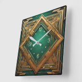 Horloge Carrée Art déco (Angle)