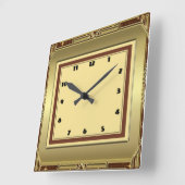 Horloge Carrée Art déco (Angle)