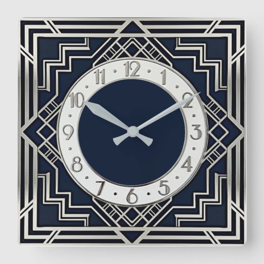 Horloge Carrée Art Déco (Recto)
