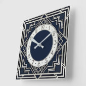 Horloge Carrée Art Déco (Angle)