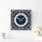 Horloge Carrée Art Déco (Maison)