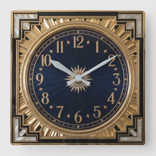 Horloge Carrée Art Déco (Recto)
