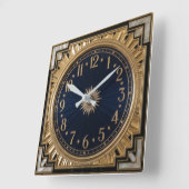 Horloge Carrée Art Déco (Angle)