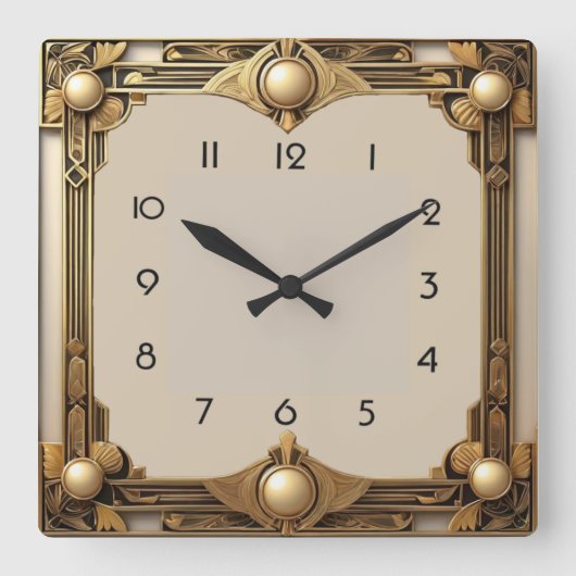Horloge Carrée Art déco (Recto)