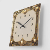 Horloge Carrée Art déco (Angle)