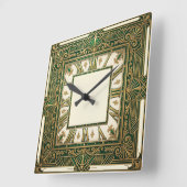 Horloge Carrée Art Déco (Angle)