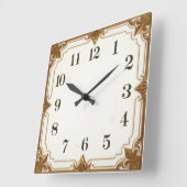 Horloge Carrée Art Déco (Angle)