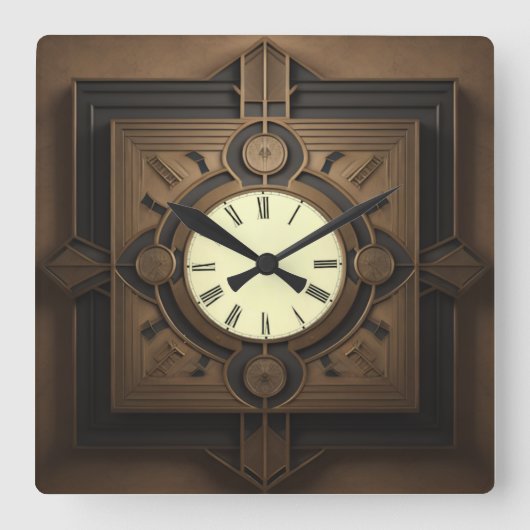 Horloge Carrée Art déco (Recto)