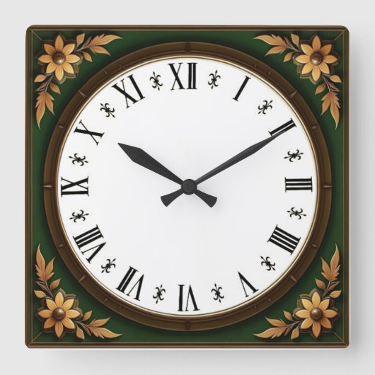Horloge Carrée Art Deco (Recto)