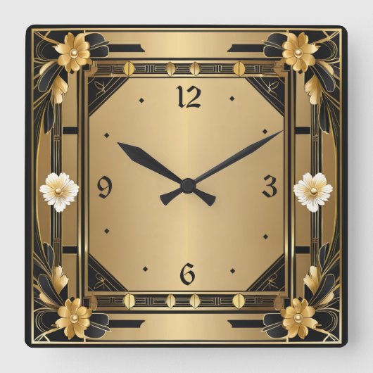 Horloge Carrée Art déco (Recto)
