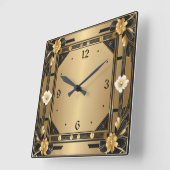 Horloge Carrée Art déco (Angle)