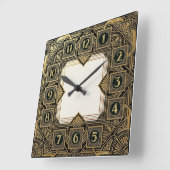 Horloge Carrée Art Déco (Angle)