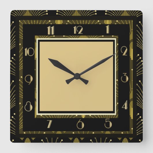 Horloge Carrée Art Déco (Recto)
