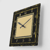 Horloge Carrée Art Déco (Angle)