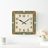 Horloge Carrée Art Déco (Maison)