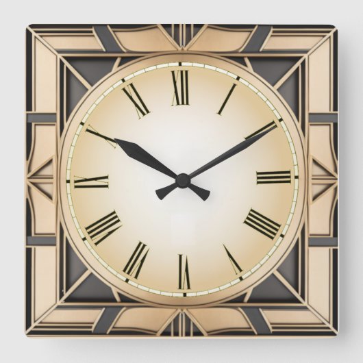 Horloge Carrée Art déco (Recto)