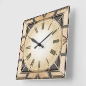 Horloge Carrée Art déco (Angle)