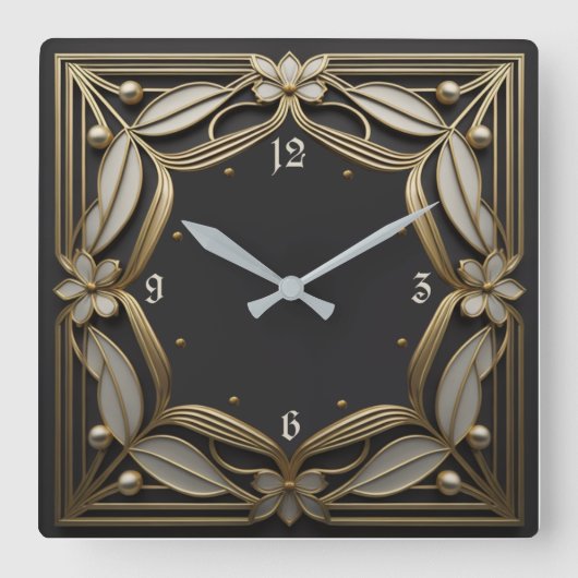 Horloge Carrée Art Déco (Recto)