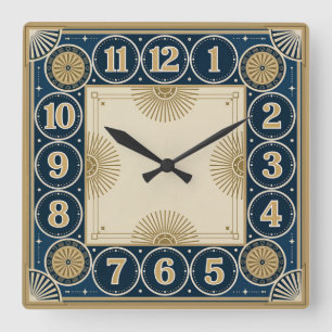 Horloge Carrée Art Déco
