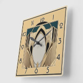 Horloge Carrée Art déco (Angle)
