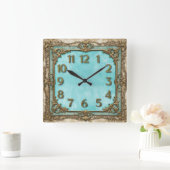 Horloge Carrée Art Déco (Maison)