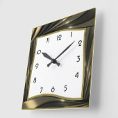 Horloge Carrée Art Déco (Angle)