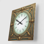 Horloge Carrée Art Deco (Angle)