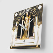 Horloge Carrée Art déco (Angle)