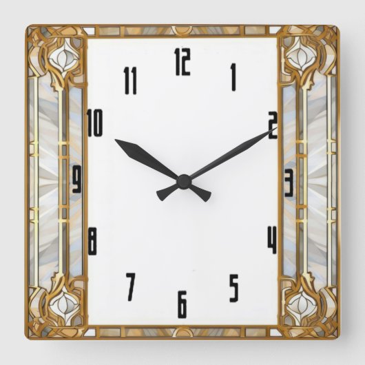 Horloge Carrée Art Déco (Recto)