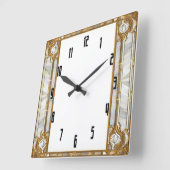 Horloge Carrée Art Déco (Angle)