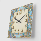 Horloge Carrée Art Déco (Angle)