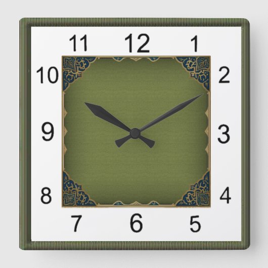 Horloge Carrée Art Déco (Recto)