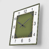 Horloge Carrée Art Déco (Angle)